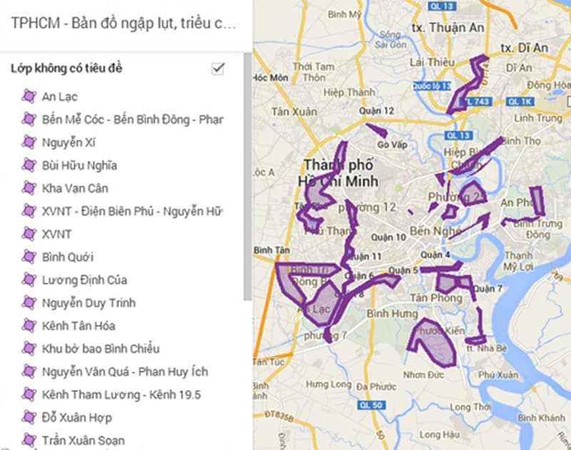 Danh sách những khu vực hay ngập nước ở tphcm - Sài gòn moving 1 ban do ngap nuoc tp hcm