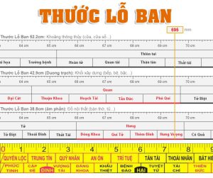 Hướng dẫn cách sử dụng thước lỗ ban đo bàn thờ 2 thuoc lo ban